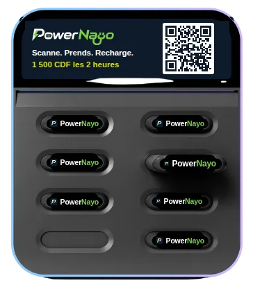 Une powerbank PowerNayo rendue dans une station